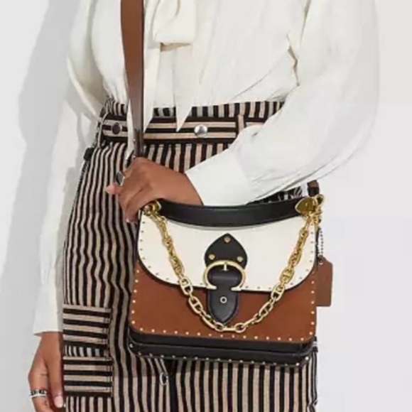 Coach Handbags - Coach Beat Saddle Bag B4RGI Khaki Multi